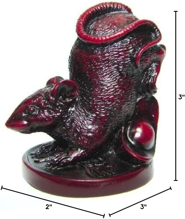 Miniatura 2 de Estatuas de Rata Roja para el Año Chino de la Rata