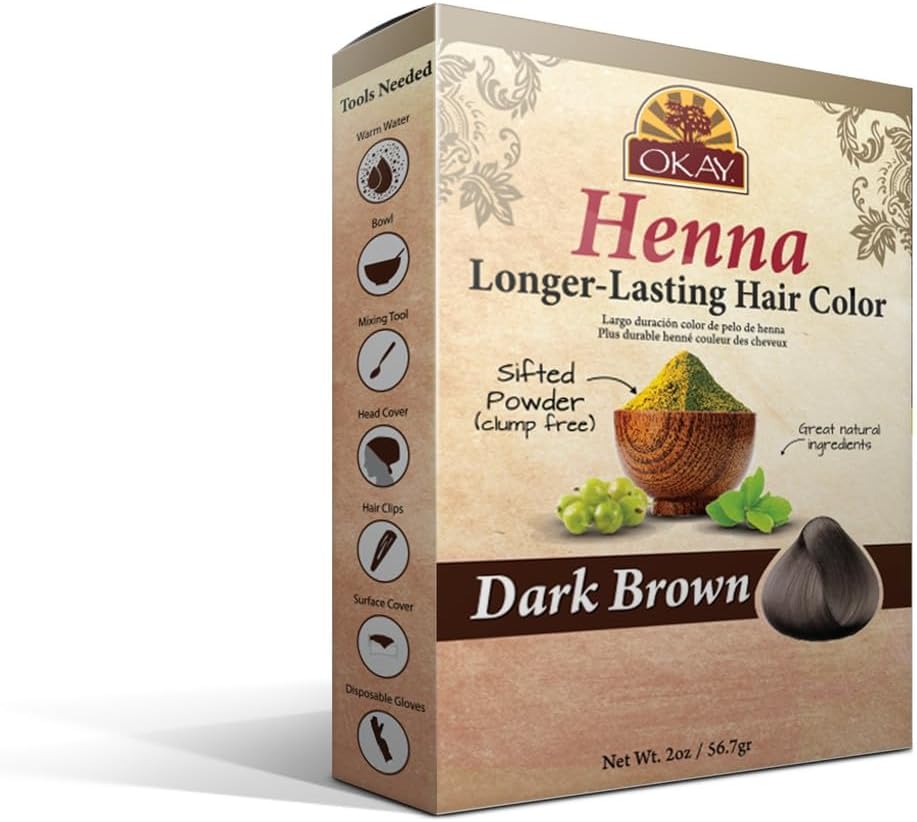 Longer Lasting Henna Color, Dark Brown, 2 oz
