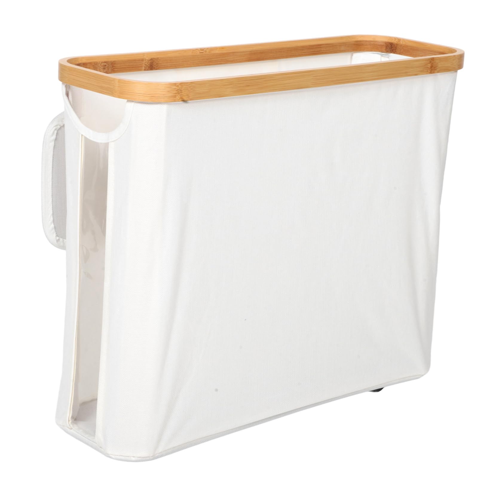 Cabilock Extra Toilet Paper Storage Basket Lid Slim Beige Container for Bathroom Accessories Chic Design for Efficient Organization Versatile Use Bathroom and Kitchen