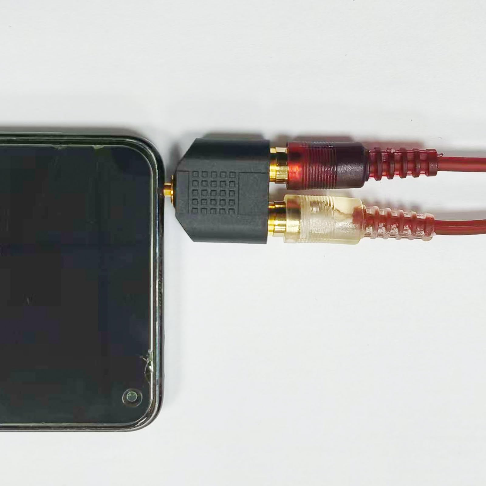 HTDYOO Lot de 2 adaptateurs audio stéréo TRS mâle vers double RCA femelle, connecteurs plaqués or