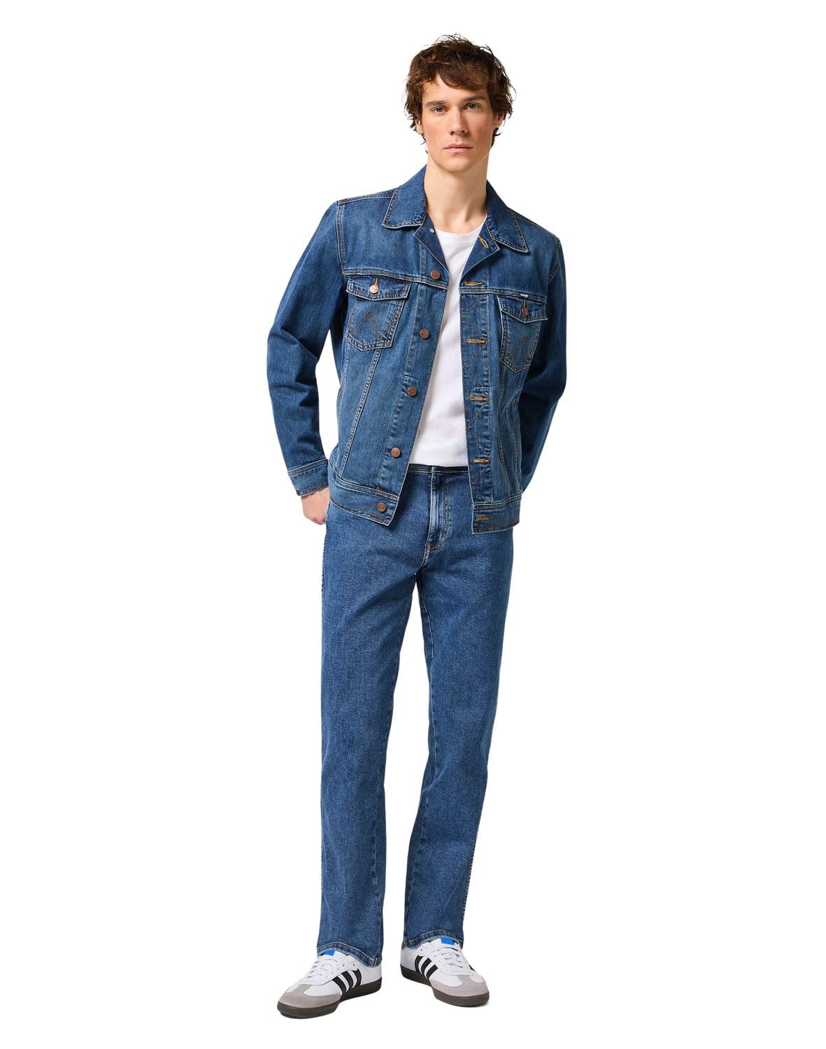 Wrangler Herren Classic Denim Jacket Jeansjacke (1er Pack)