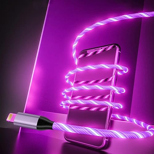 Miniatura 5 de Cable de carga con luz LED para iPhone, certificado MFi de Apple, cable de carga rápida USB A a Lightning compatible con iPhone 13 Pro Max 12 Mini