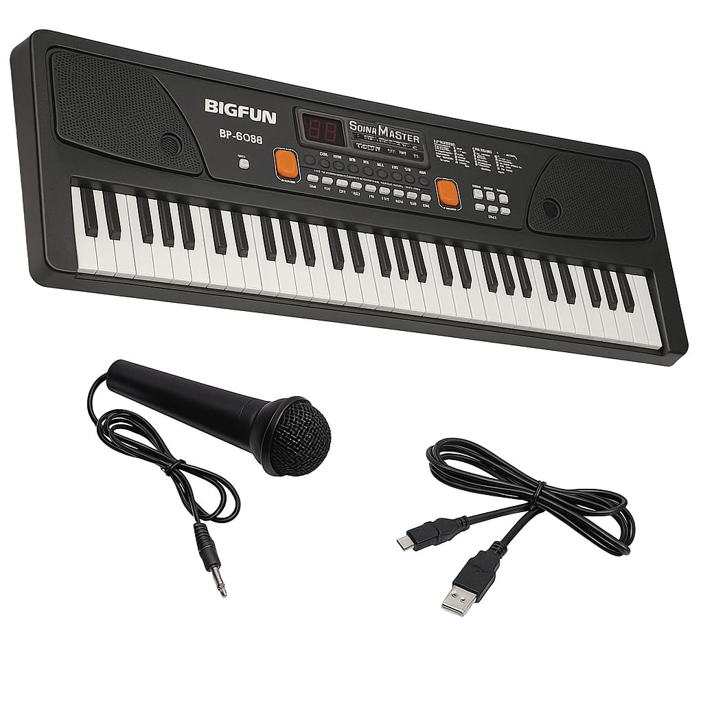 Jugutoz portable Electronic Keyboard Piano - 61Keys Piano Keyboard