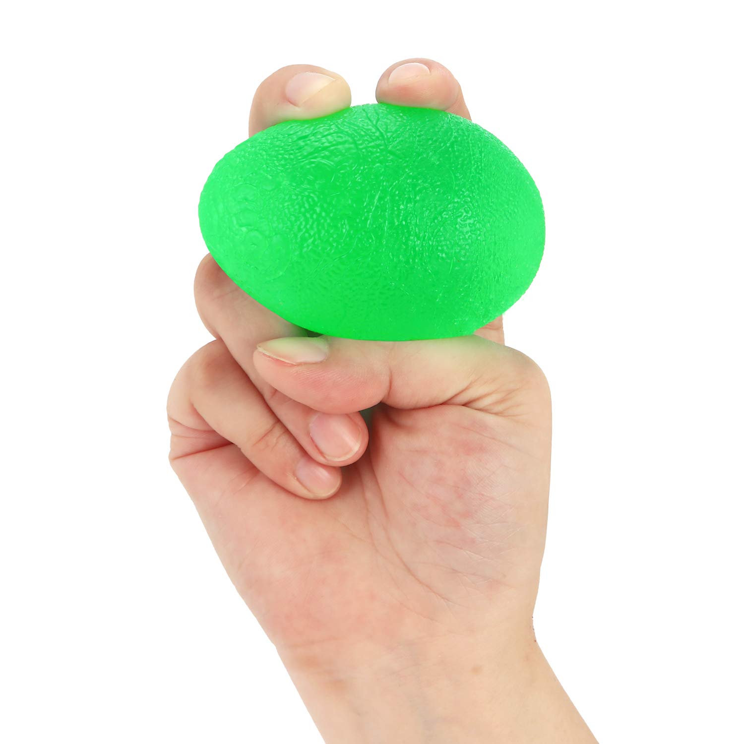 Palline antistress a forma di uovo con borsina per esercizio mani, mantengono dita, avanbracci e mani in salute, aiutano ad alleviare lo stress e rafforzare la presa - Confezione da 3