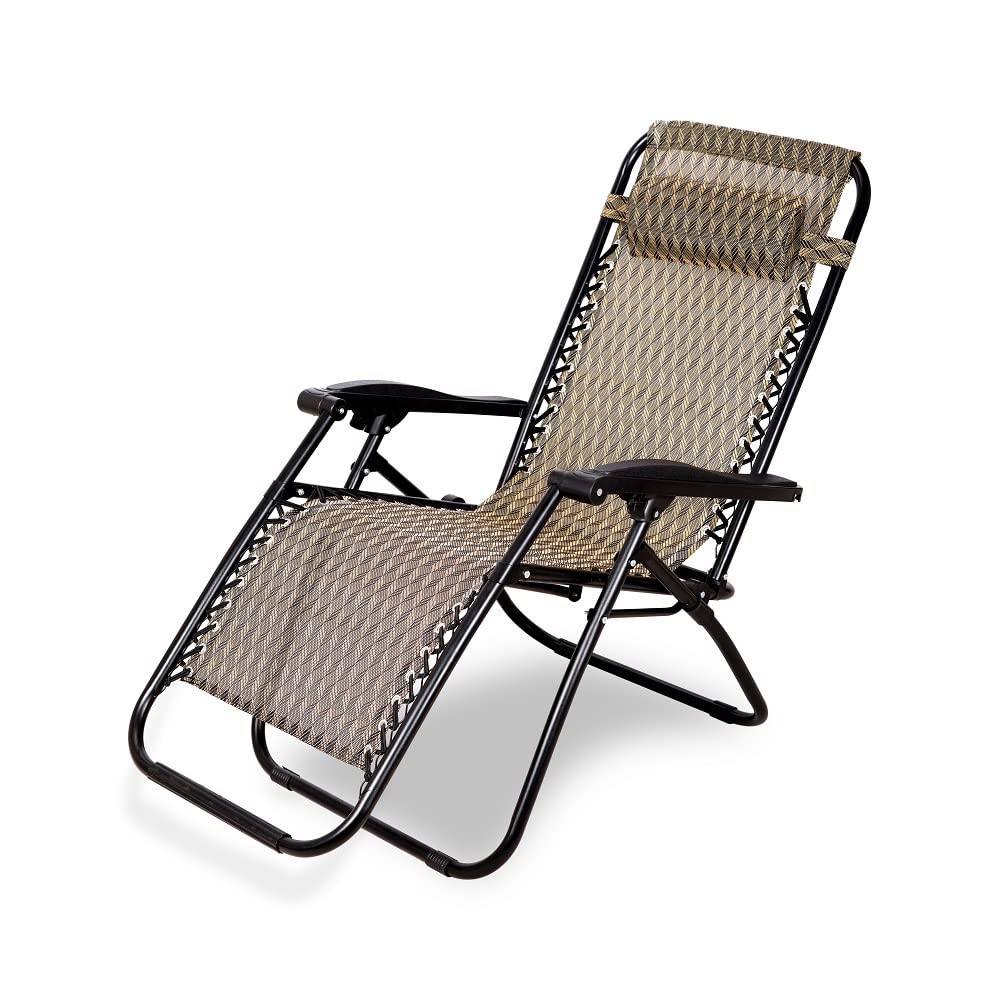 ginoya brothers Stainless Steel - Recliner Sleeping Chair With Adjustable&Foldable Legs For Beach, Home Lounging, Camping Outdoor Activity (Brown Texture) (B0BJZ866ZY) Amazon Price History, Amazon Price Tracker