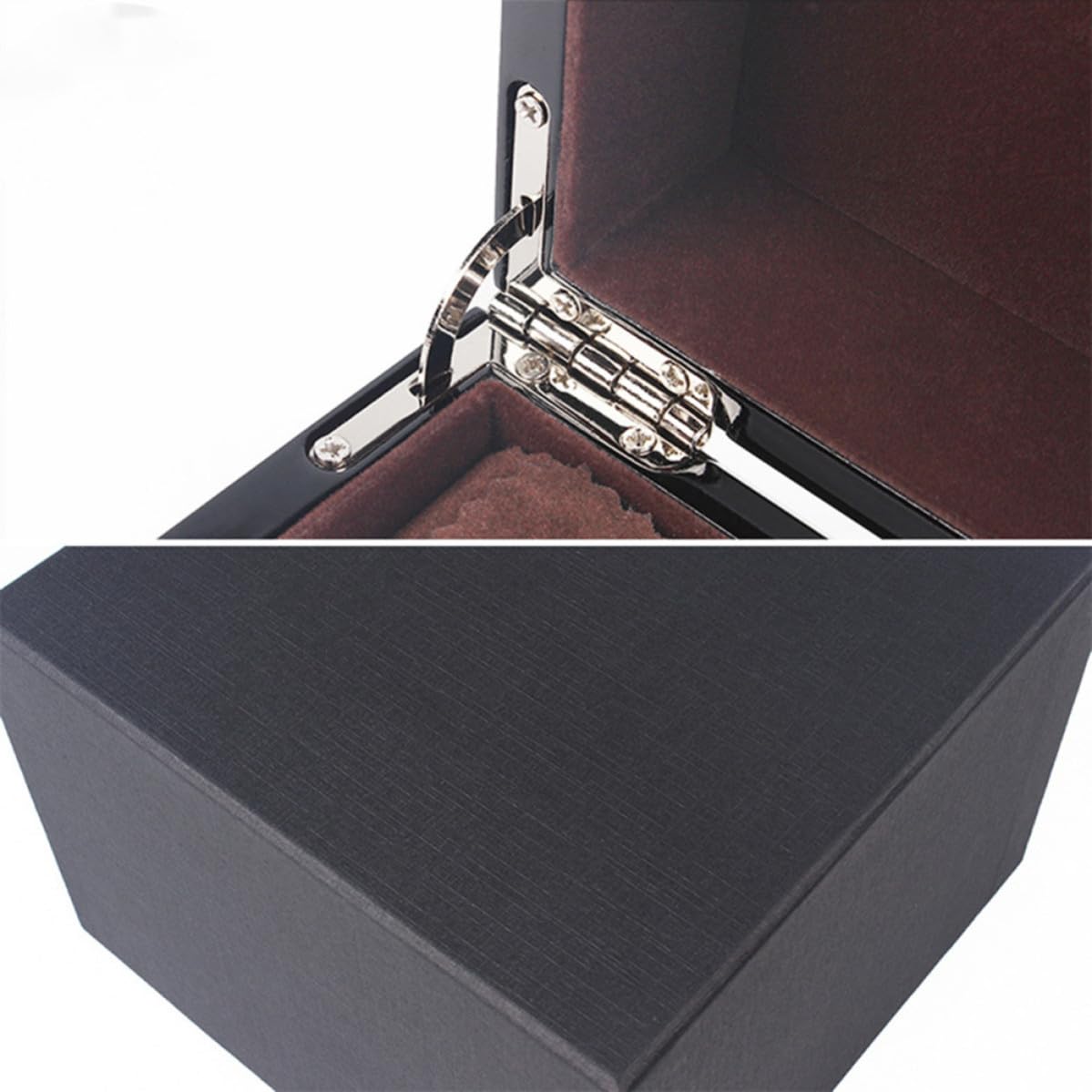 EXCEART Caja de Madera Negra para Relojes, Vitrina Elegante