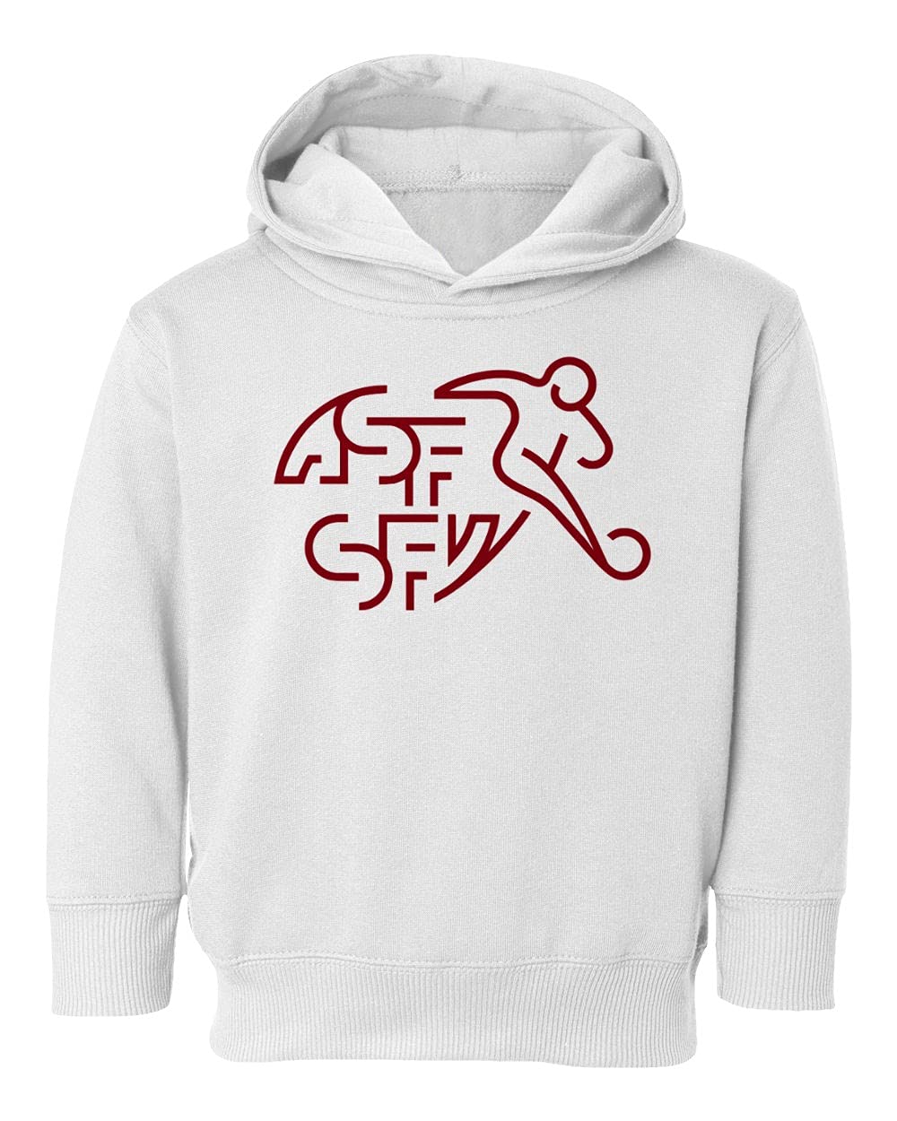 Flaura Europea Soccer 2020 Swiss #9 Haris SEFEROVIC Jersey Style Little Kids Girls Boys Toddler Hooded Sweatshirt (White, 5T)