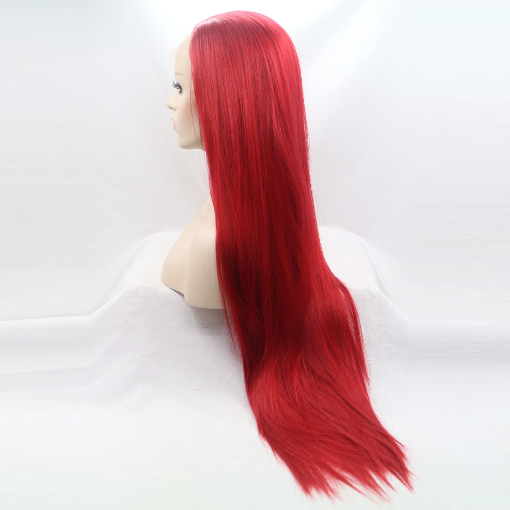 Amazon.com : Xiweiya Wigs Long Straight Bright Red Hair 