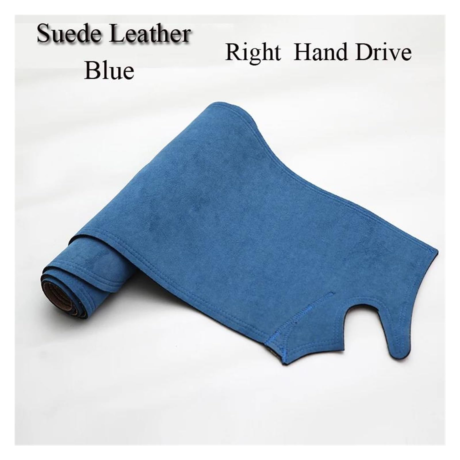 Tapis Tableau Bord intérieur Voiture Tapis Tableau Bord en Cuir Suédé pour A4 B9 2016 2017 2018 2019 8W Accessoire Voiture(Blue RHD)