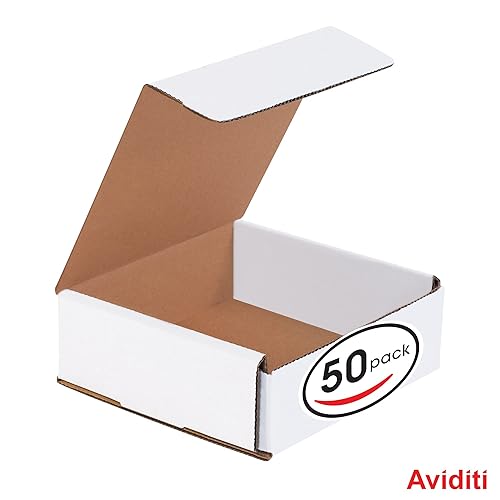Miniatura 3 de Aviditi Cajas de envío pequeñas de 6 pulgadas de largo x 6 pulgadas de ancho x 2 pulgadas de alto, paquete de 50 cajas de cartón corrugado para