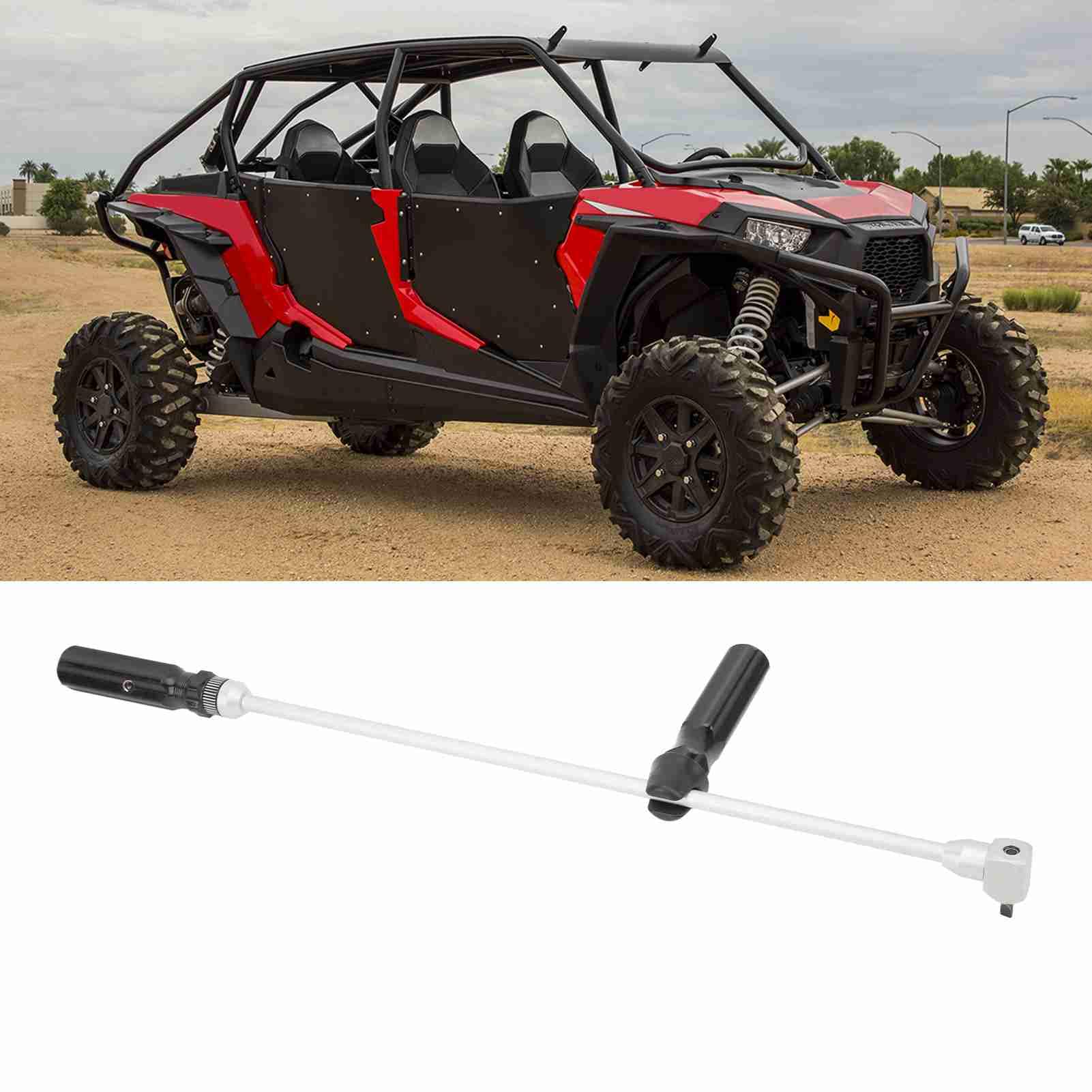 Tbest 10 Piezas de Llave de Ajuste de Carburador, Destornillador Biselado de 90 Grados, Kit de Afinación de Carburador de Motor en ángulo para Motos de Nieve ATV Utv con Varilla de 485 Mm y 7