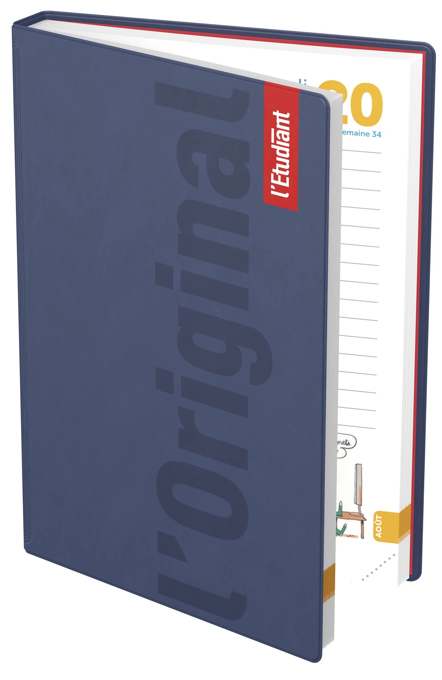Lot Agenda l'Etudiant 14x20 2026-2027 + Index Adhésif Blumie (Bleu)