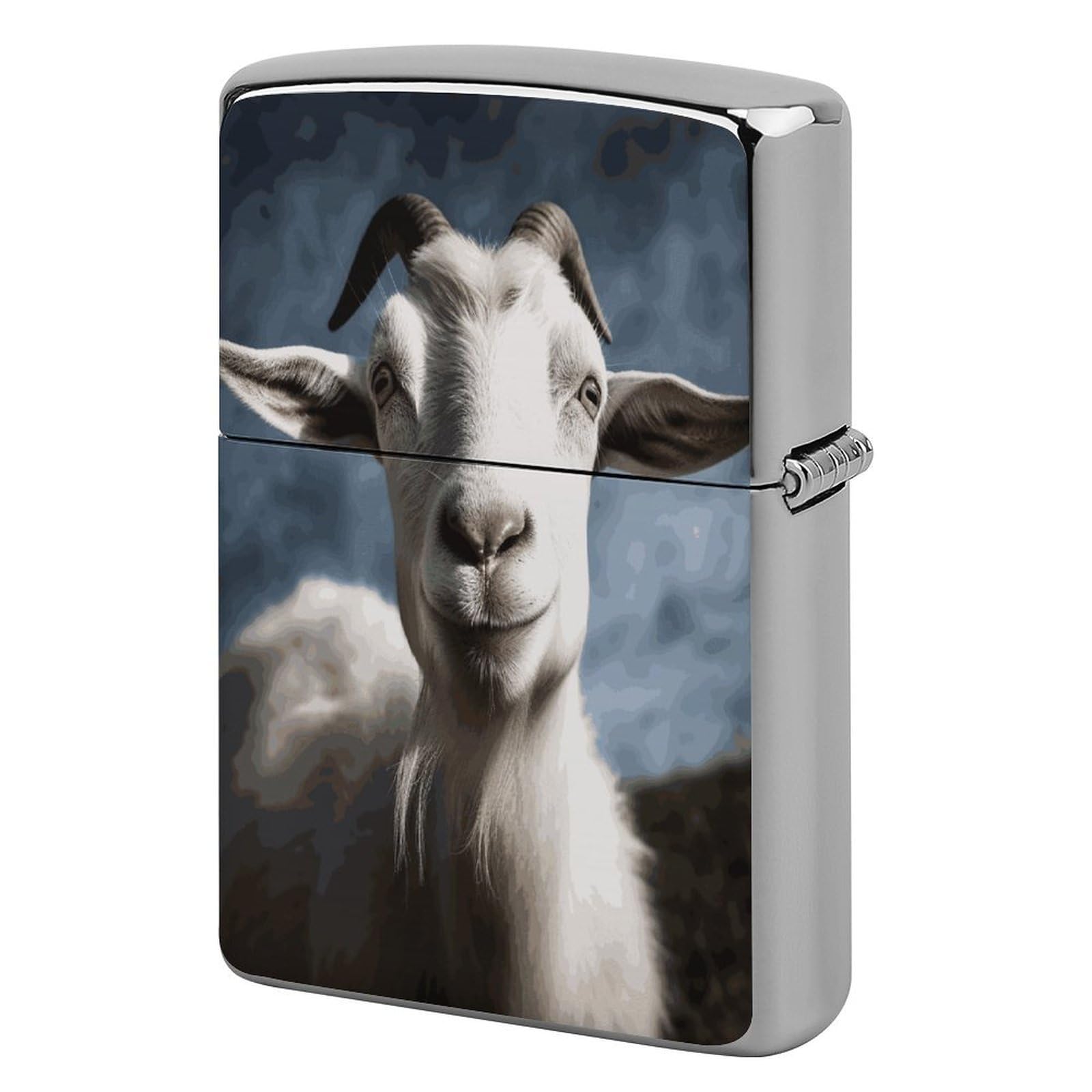 Fekiloot Style Goat Lighter Case Cover Metal Lighter Case