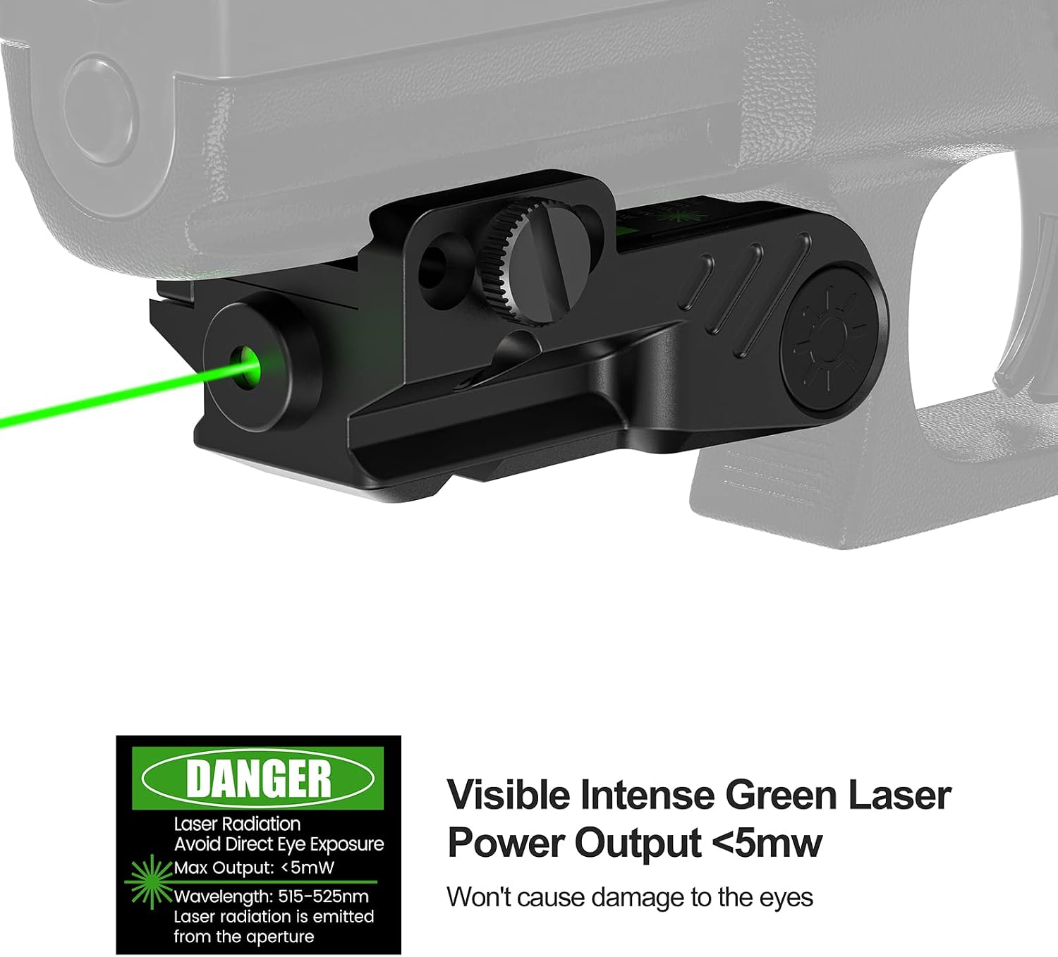 Feyachi Laser Sight Rechargeable Red/Green Dot Lazer Sight for Picatinny Rail Handgun Pistol Tactical Airsoft Gun Rifle, USB Magnetic Charging