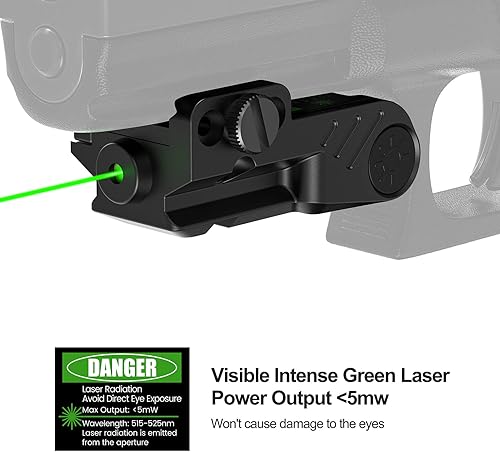Miniatura 4 de Feyachi Laser Sight Rechargeable RedGreen Dot Lazer Sight for Picatinny Rail Handgun Pistol Tactical Airsoft Gun Rifle, USB Magnetic Charging