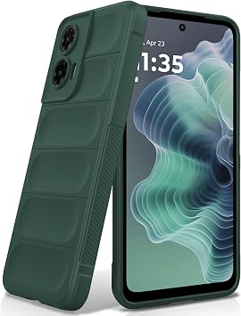 Silicone Case Compatible with Motorola Moto G35, Anti-Scratch Microfiber Lining, Shockproof Case with Camera Protection, Green