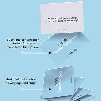 Family Connection Cards 50 Conversation Starters for Kids and Adults Interactive Family Bonding Game for Dinners, Road Trips, Vacations Fun Icebreaker Questions for Meaningful Conversations