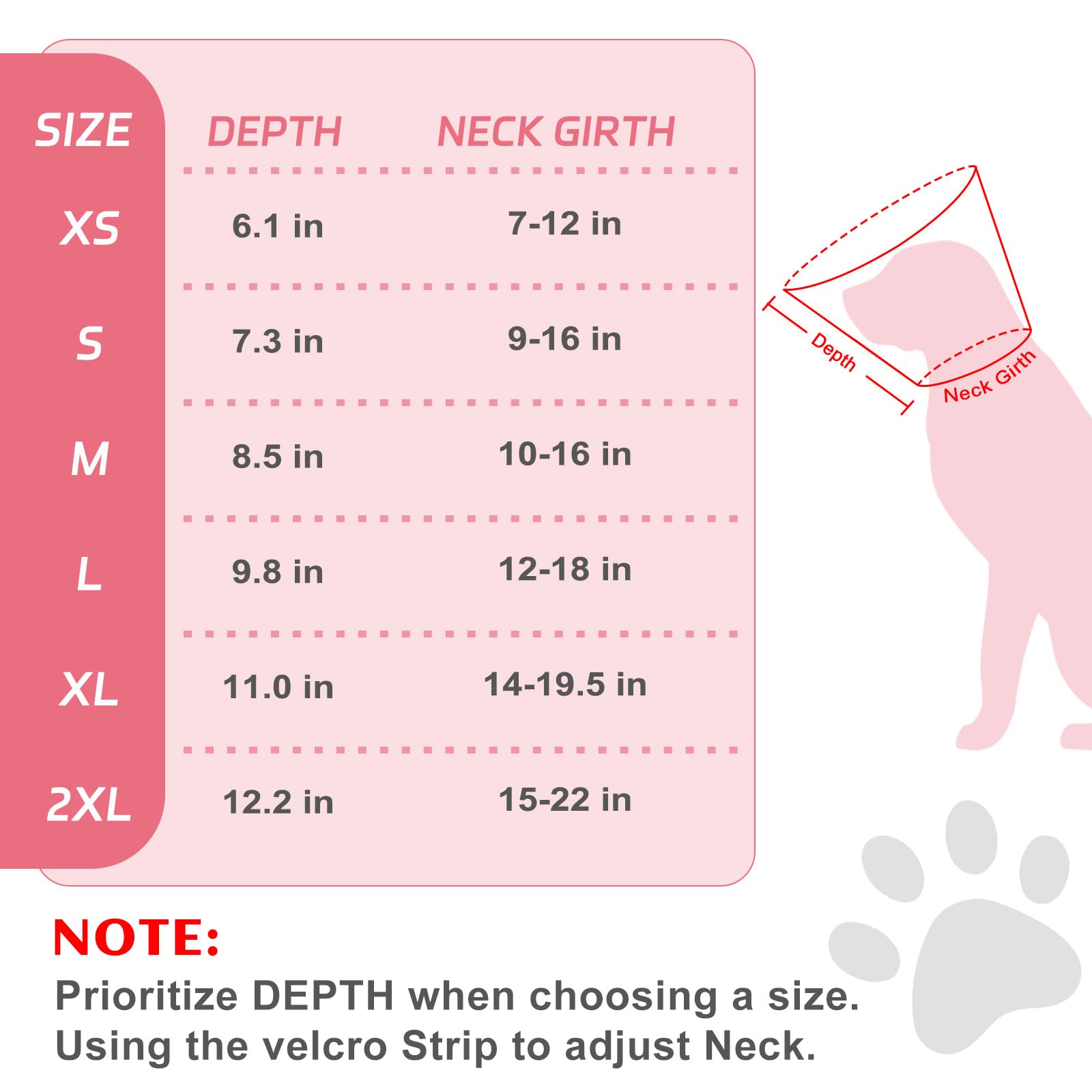 Supet Dog Cone Collar to Stop Licking with Soft Pad, Clear Elizabeth Recovery Collar after Surgery, Neutering, Injury - Image 4