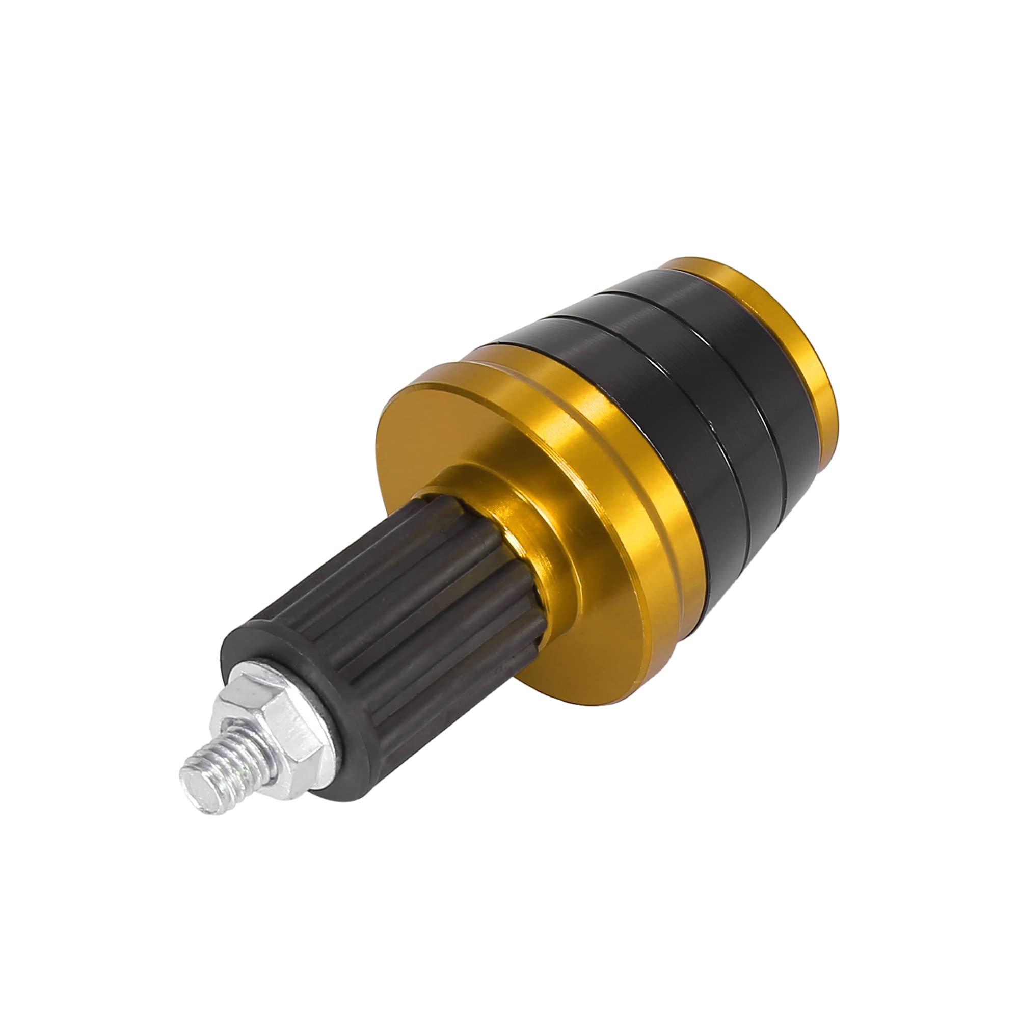 Motoforti - Lot de 2 bouchons d'extrémité de guidon universels de 18 mm pour moto - Finition dorée