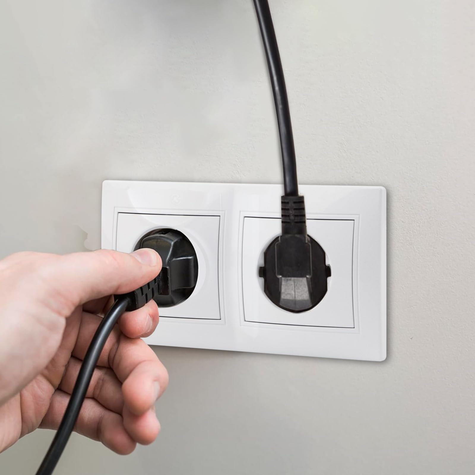 Double Prise Murale Electrique 1 pièce Prise Encastrable Prise Double Montage Facile Encastré Développer l'accès électrique Alimenter Plusieurs appareils en électricité