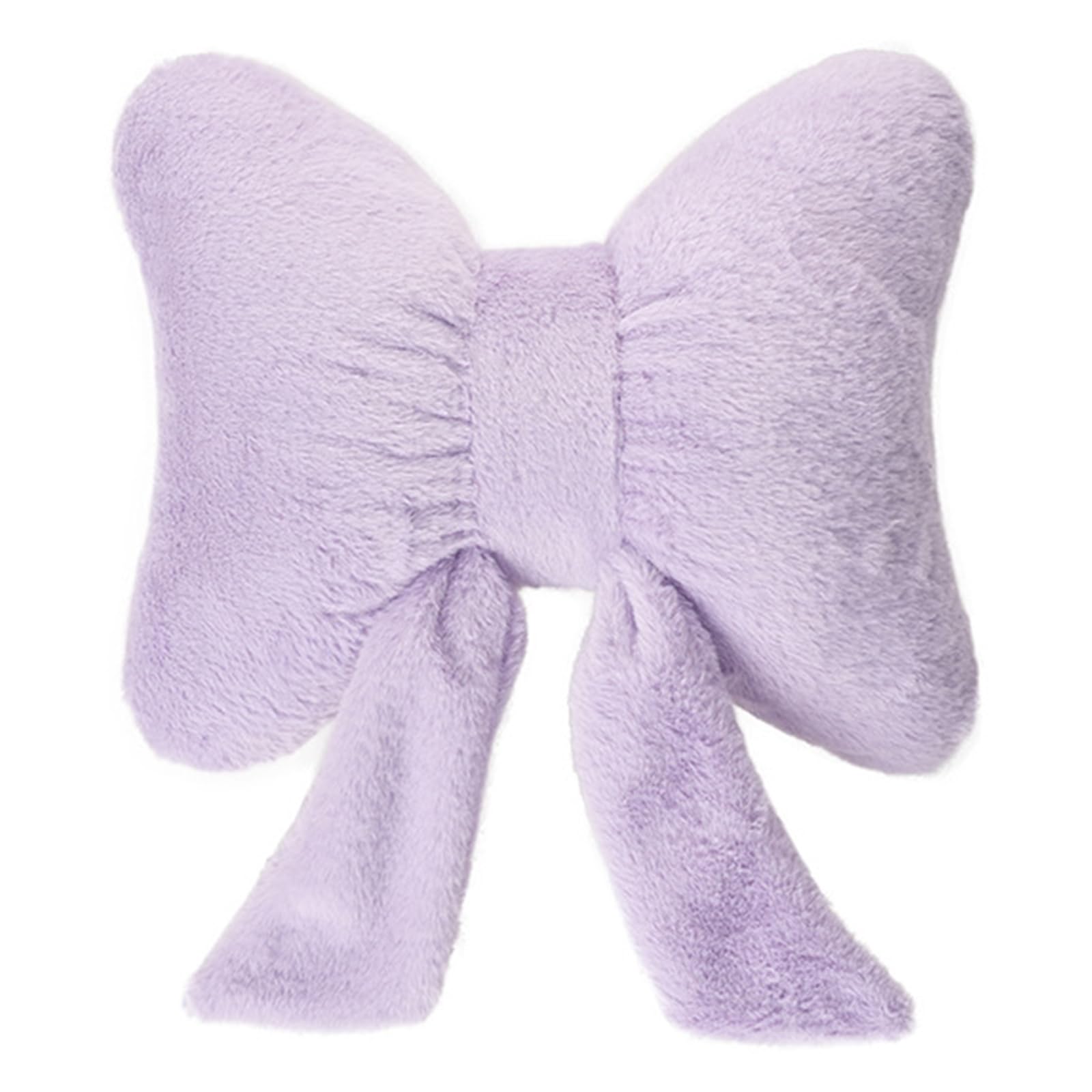 Kaeltsyn Plush Bowknot Pillow for Head and Neck Comfortable Use Home or Bedroom with PP Cotton Filling Decoration Pillow