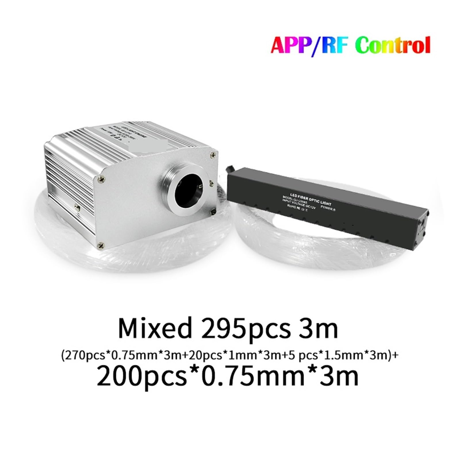 10w Meteor Twinkle Car Star Oświetlenie Dachowe Gwiaździste Niebo Lampa Sufitowa Wnętrze Domu Romantyczna Lampka Nocna LED Auto Światłowód Oświetlenie(Mixed 295 3m 200 3m)