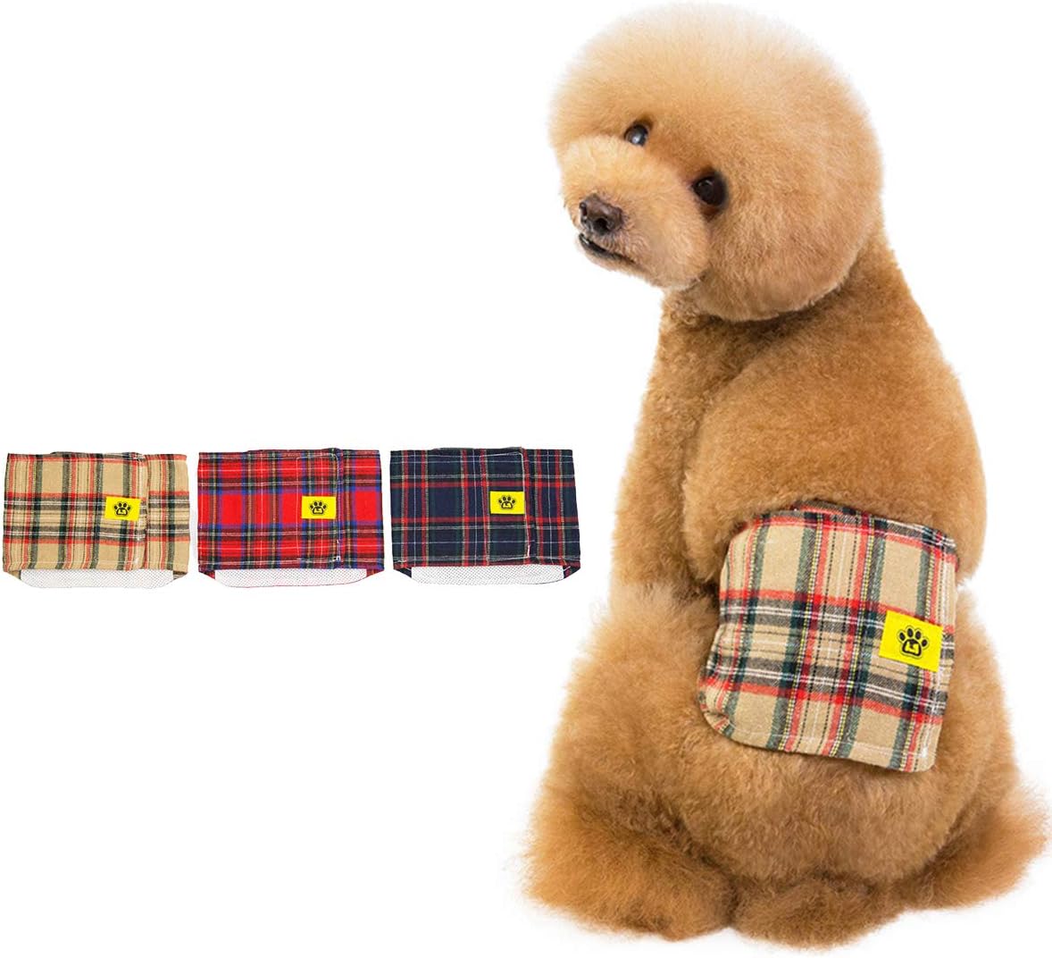 Ansimite 犬用 マナーベル 生理パンツ オムツカバー おしっこ 衛生 しつけ用品 犬用おむつ トイレ 失禁 マーキング防止 老犬 介護用 犬 服 S ベージュ 好評にて期間延長