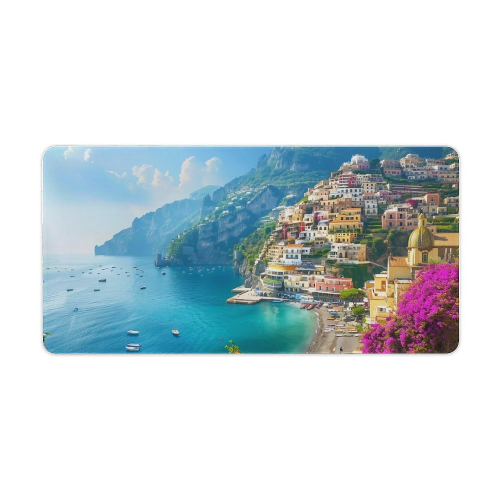 FoRes Amalfi Coast Italy Large Mouse Pads Gaming Non-Slip Rubber Base Desk Mat Laptop Computer Accessories Supplies Writing Pad for Office Home