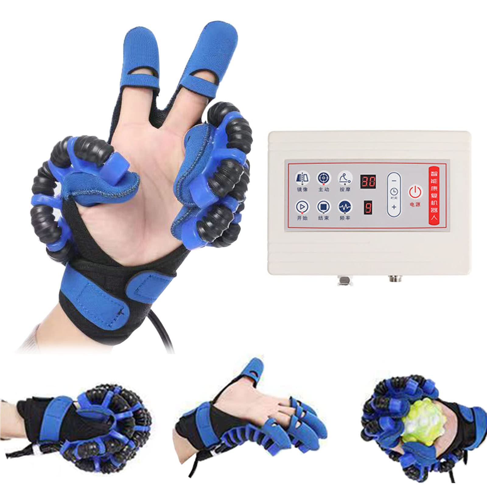 Guantes de rehabilitación del Entrenador de rehabilitación para la Artritis por accidente cerebrovascular de hemiplejía, restaury de los Dedos minimiza la espasticidad,Right-XL
