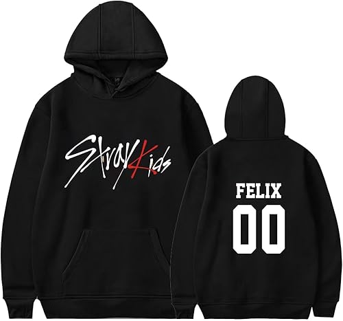ACEFAST INC Stray Kids Sudadera con capucha Felix Hyunjin Jisung Woojin Changbin Bangchan Seungmin Sweatshirtater