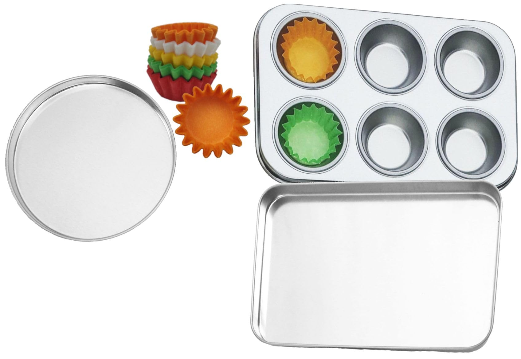 Pan Set Compatible with Easy Bake Ultimate Oven | Includes Cupcake Liners THAT WILL FIT IN OVEN UNLIKE OTHERS | Kids' Accessories for Cooking Easy Bake Oven Mixes