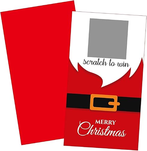 50 calcomanías de tarjetas de Navidad para rascar, juegos de fiesta de Navidad, vales festivos, boletos para rifas, sorteos de premios de negocios,