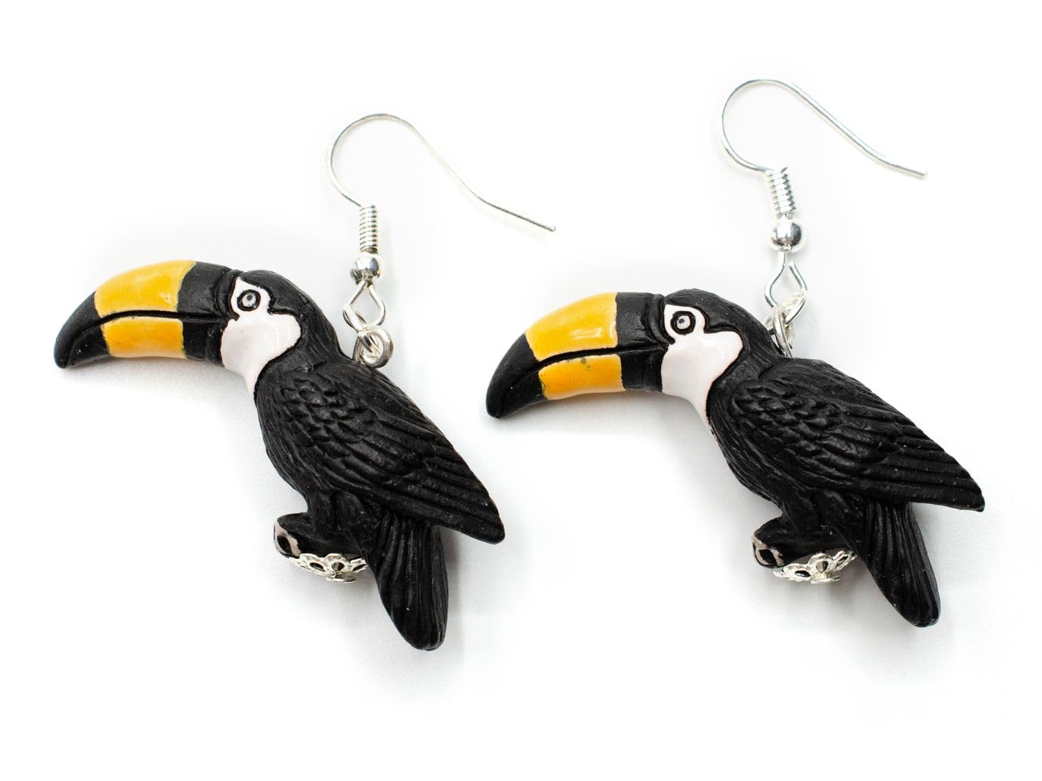 Boucles D'oreilles Toucans Multicolores – Strass – Originales – Neuves
