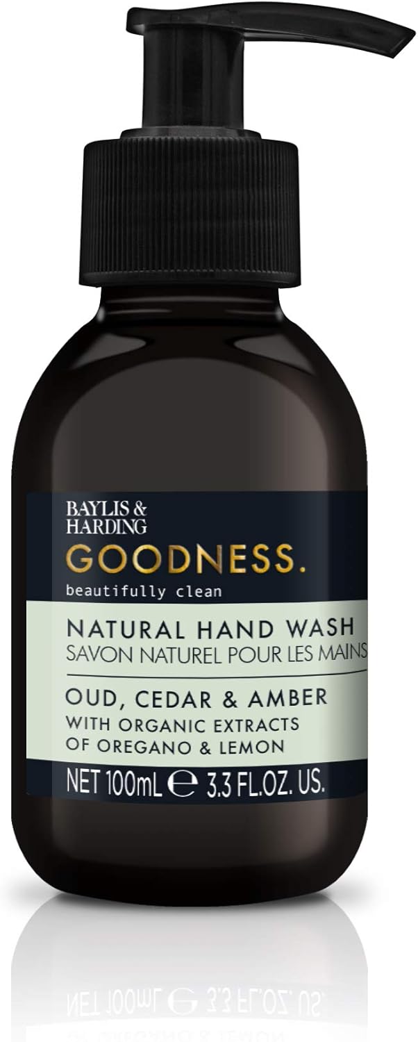 Baylis & Harding Goodness Oud, Cedar and Amber Hand Wash Miniatures 12