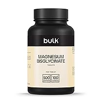 Bulk Magnesio Bisglicinato in Compresse, 500mg, 200mg di Magnesio Attivo, Alta Assorbibilità, Riduce la Stanchezza, 180 Compresse