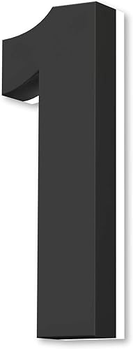 Números LED retroiluminados de 7 pulgadas, acero inoxidable pulido a mano para letreros de dirección de casa, números de casa modernos de 7