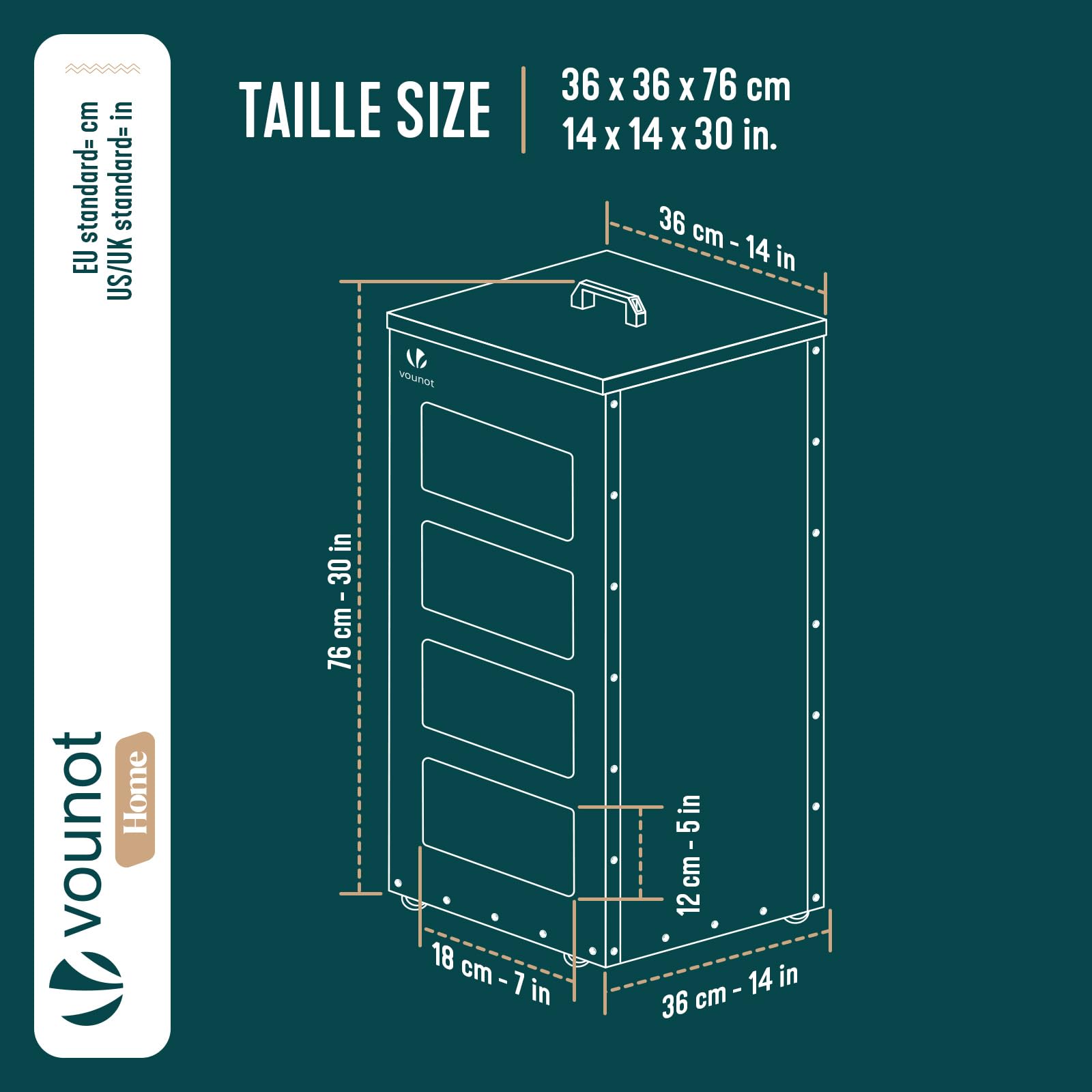 VOUNOT® Porta Pellet da Interno in Metallo con Ruote da 45 kg, Contenitore Pellet con Setaccio Rimovibile e 4 Indicatori Trasparenti di Livello, Scatola per Stufa a Pellet, 36×36×76 cm, Nero