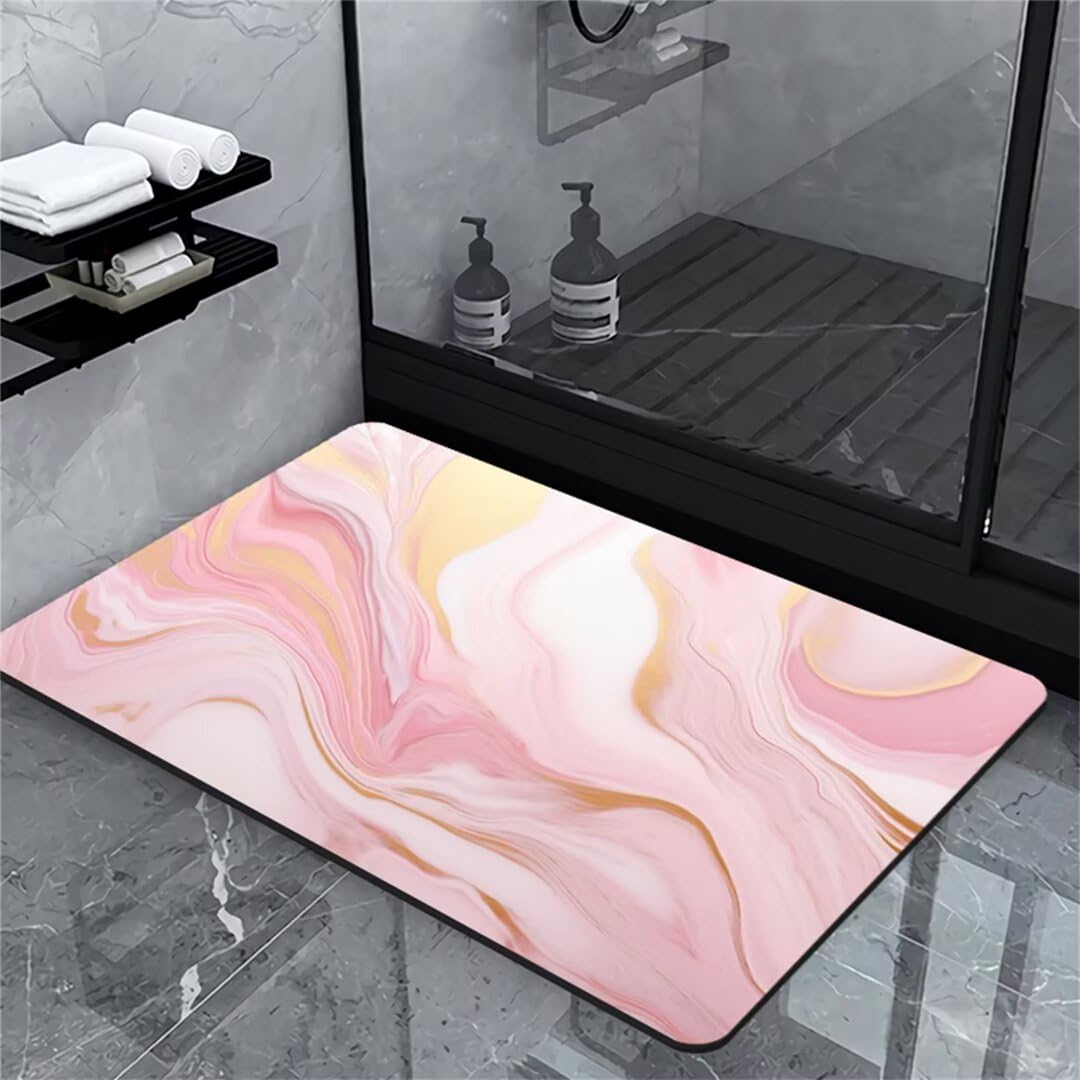 Badezimmerteppich Badematte rutschfest Badematte Badteppich Badvorleger 140x200cm Badematten Badteppiche Duschmatte rutschfest, Duschvorleger Badezimmermatte rutschfest Stein Badematte Stone