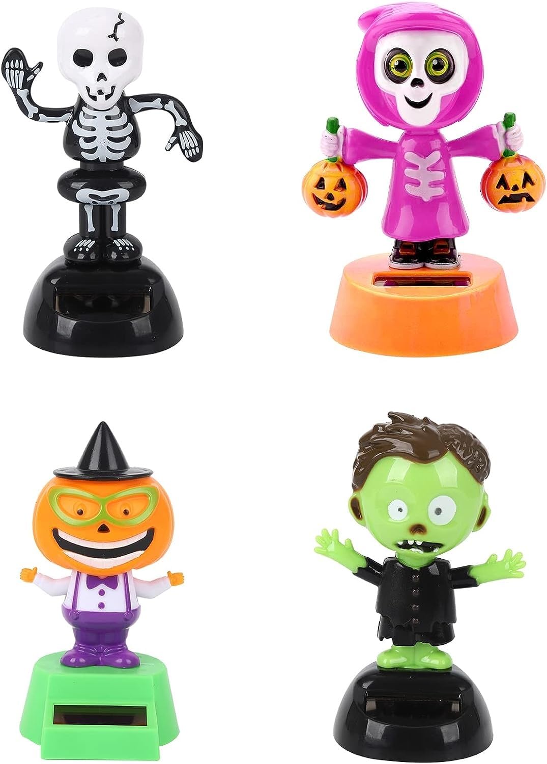 Amazon.co.jp: 4個 ハロウィンダンシングフィギュア - ソーラー 