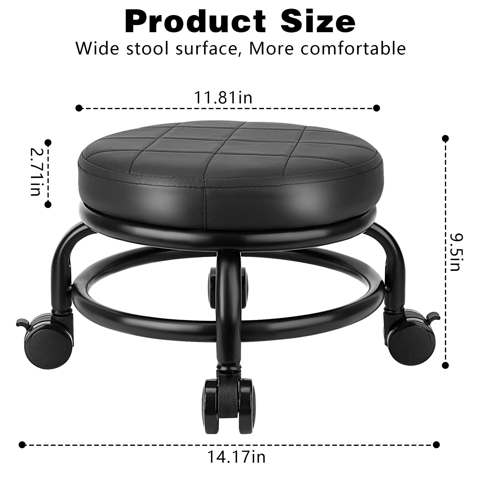 Amazon.com: LWADALN Low Roller Stool Low Height Rolling Stool Seat