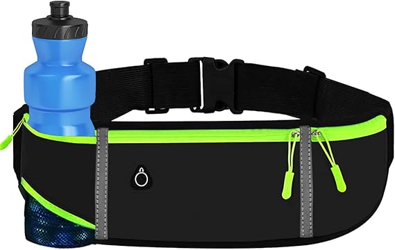 Marsupio Sportivo Waterfly - Con Portaborraccia, Impermeabile, Per Trekking, Corsa E Ciclismo, Turchese - Foto 5