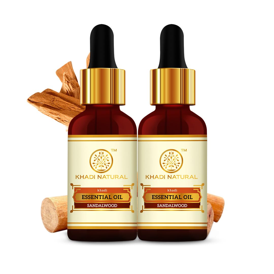Khadi Natural Sandalwood Essential Oil | Pure & Natural Essential Oil | Essential Oil for Calming Nervous Tension | Ayurvedic Essential Oil | |Pack of 2 | (15 * 2) (30 ml) (B0CCDTR715) Amazon Price History, Amazon Price Tracker