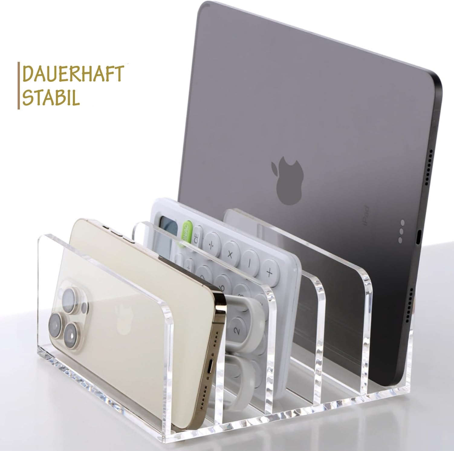MUSLONG Acrylic Letter Holder, Desk Letter Tray, Letter Stand for Notes Business Card and Postcard - Image 4