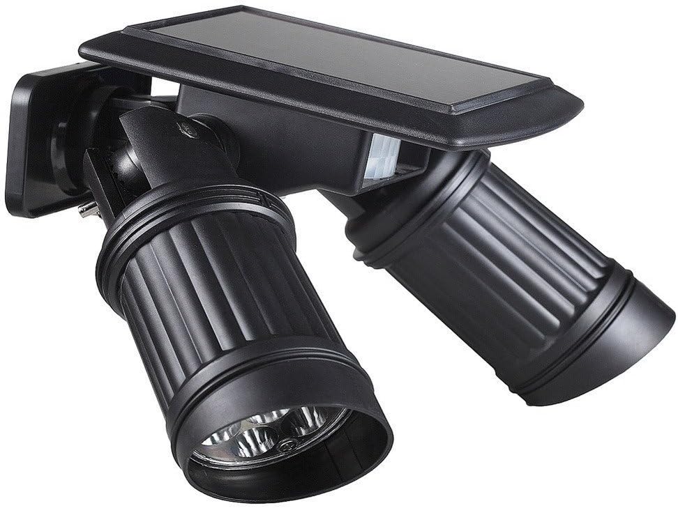 LU2000 Outdoor Solar Motion Sensor Lights,14 LEDs Dual Head Spotlight
