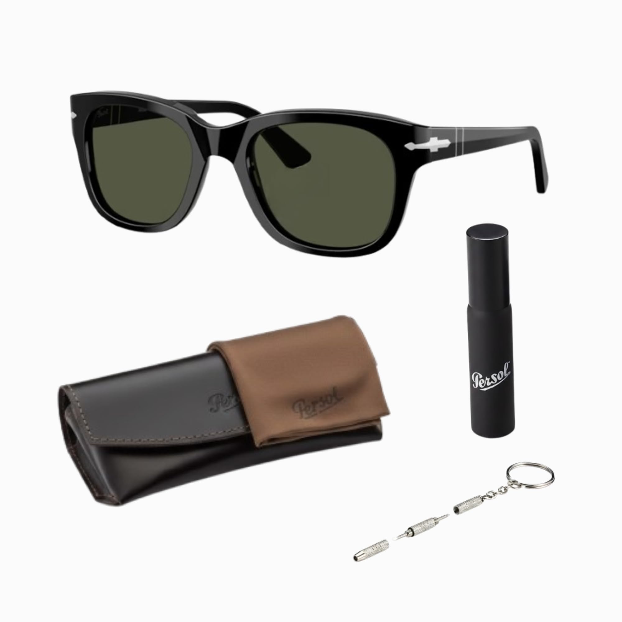 PO3372S Square Shape Sunglasses With Official Eyewear Kit