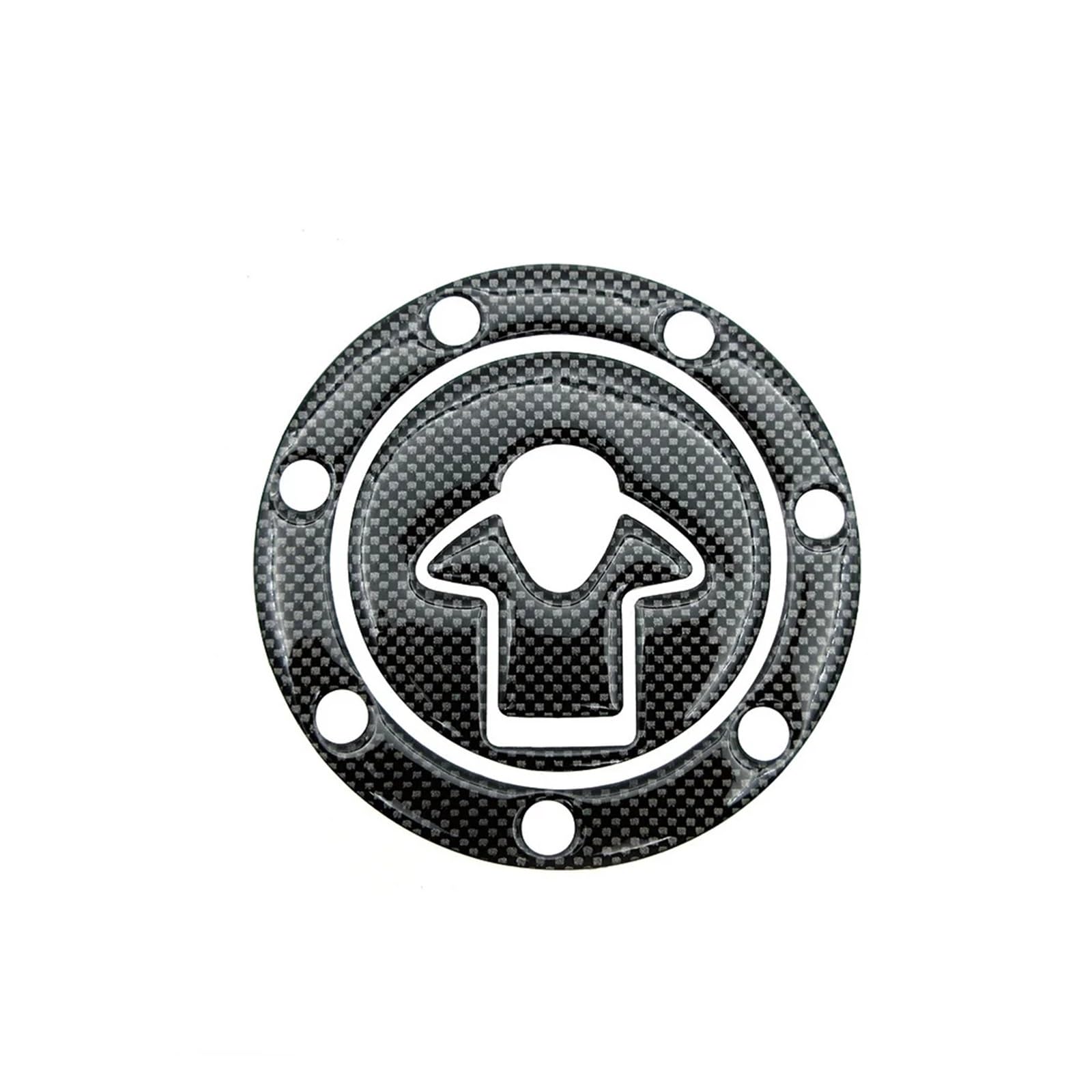 1Pcs Carbon Fiber Look for Motorcycle Fuel Gas Oil Cap Tank Pad Tankpad Sticker(7 Black)