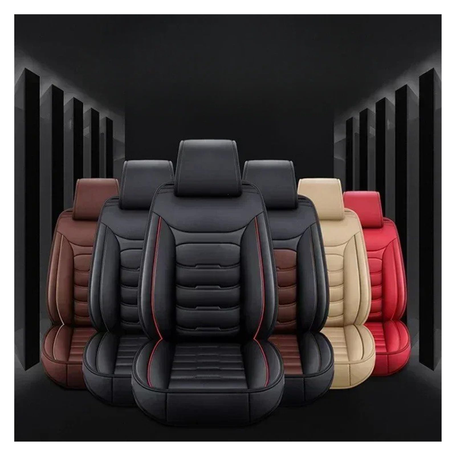 Cubre Universal Ajuste Universal para Mayoría Los Accesorios SUV Juego Fundas Asiento Cuero PU Protector Banco Frontal Único Dividido Cuatro Estaciones