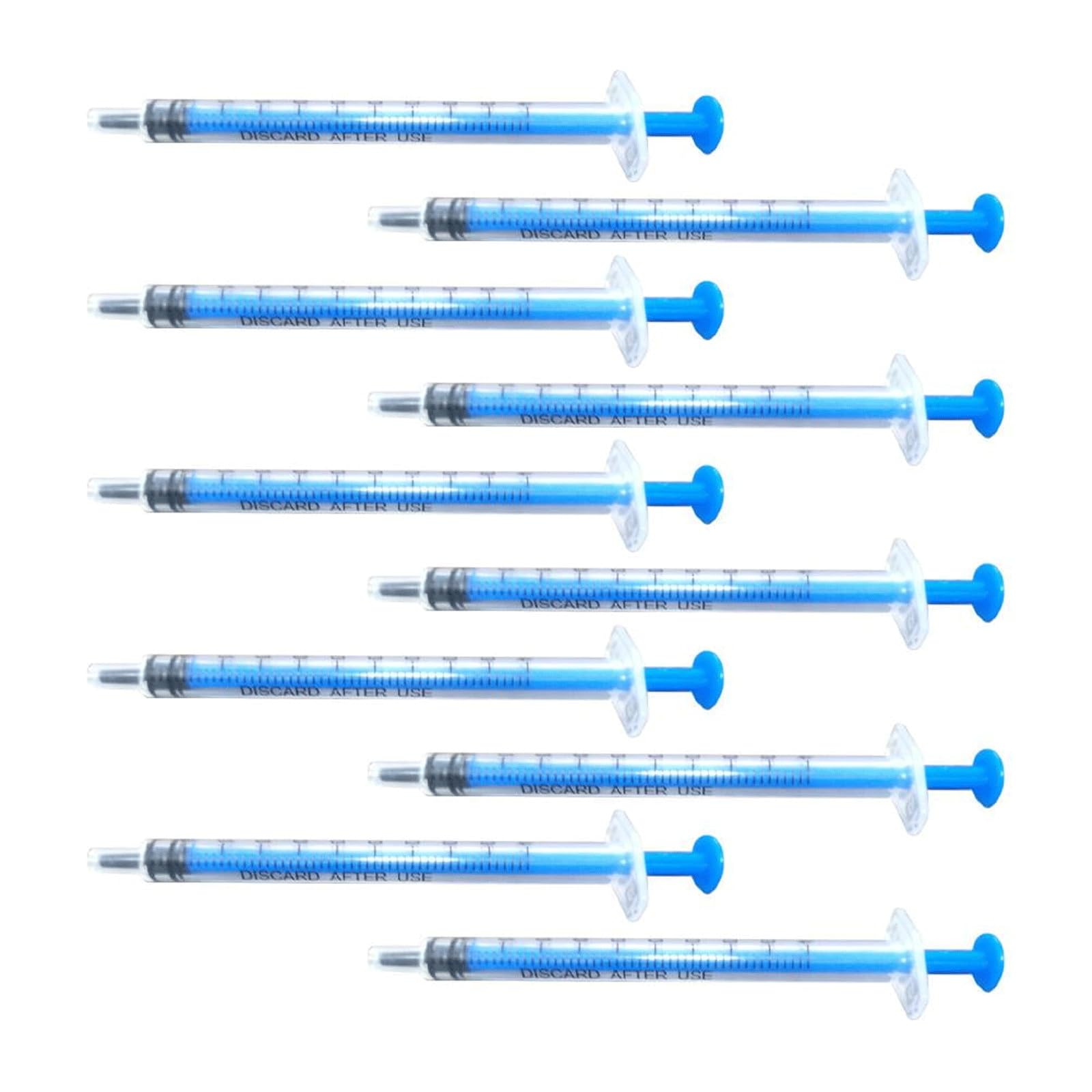 Siringa in plastica liquida senza ago da 1 ml, siringa dosatrice coperta, confezione sterile individualmente, adatta per misurazioni in laboratorio scientifico, misurazione, distribuzione, irrigazione