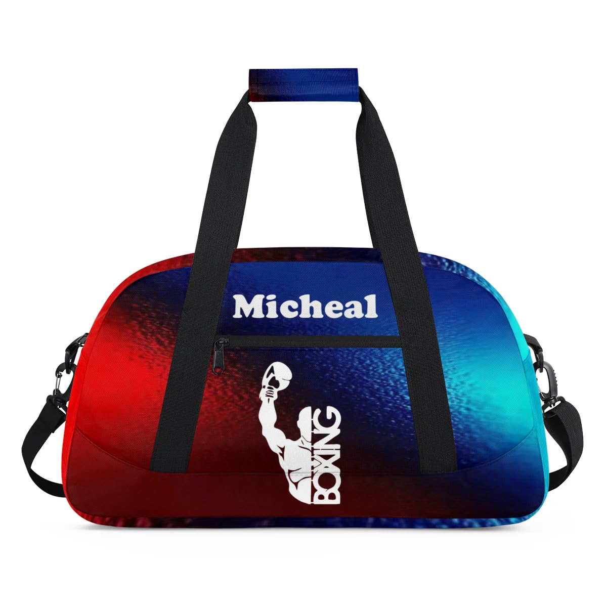 Tiaortas Personalized Boxing Duffel Bag for Boys, Custom Gym Bag Overnight Bags for Travel Weekender Practice