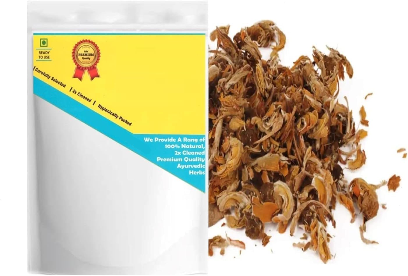 Dry Tesu Phool, Palash ke Phool, Butea Monosperma Dried Flowers, Natural Ayurvedic Herb, 250g